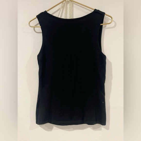 White House Black Market Sleeveless Hanging Neck Knitted Pearl Collar Blouse XS - Picture 8 of 10
